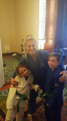 Two of our girls got a pic with olympic champion Kayla Harrison!