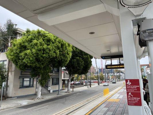 Above ground rail station