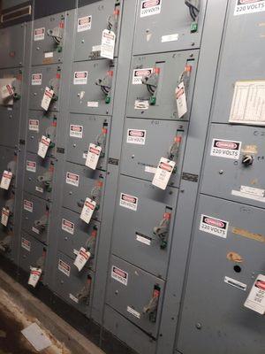 Motor control center electrical panels.