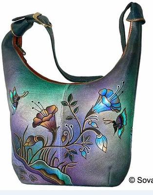 Hand Painted Leather Tote