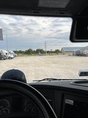 Parking lot for trucks