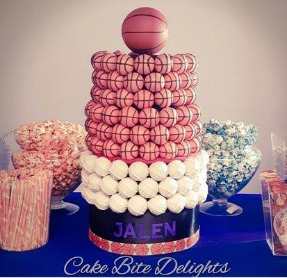 Basketball Cake Bite Cake