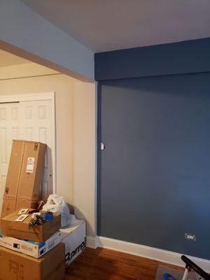 Great Blue accent wall

#painter