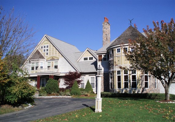 This house was a traditional Cape before it was turned into a Victorian.