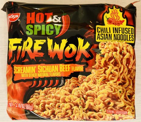 Nissin® Hot & Spicy Fire Wok Screamin' Sichuan Beef Chili Infused Asian Noodles