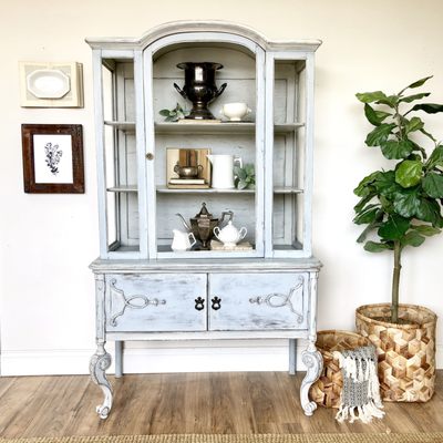 French Provincial Curio Cabinet.