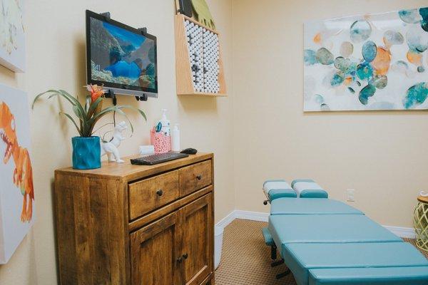 Our children's dinosaur themed treatment room