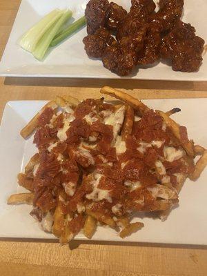 Pizza Fries Boneless Chicken Wings