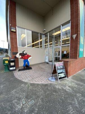 On the South East Corner of the Arcata Plaza