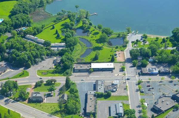 Photo by Ken Siljander 6/8/14  The museum is in the lower left corner of the picture. Nelson Park is at the top.