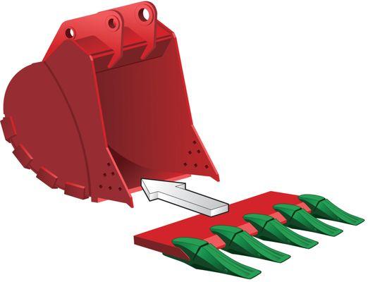 Excavator Bucket Lip Assemblies