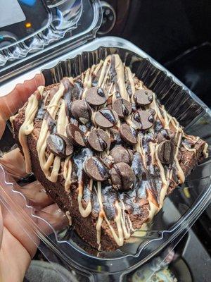 Salted caramel cookie brownie. Delicious and huge!