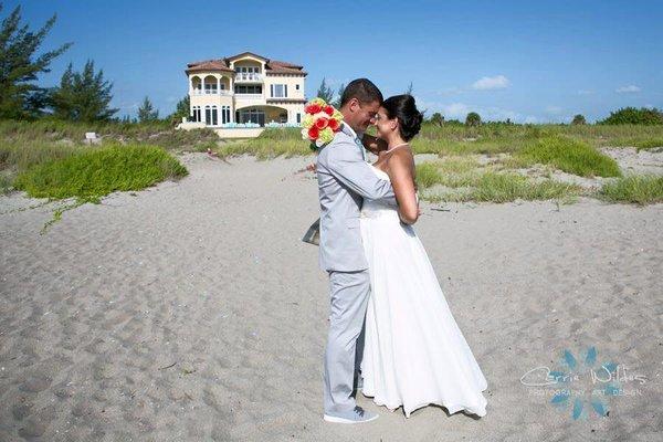 Beach Wedding Bride & Groom