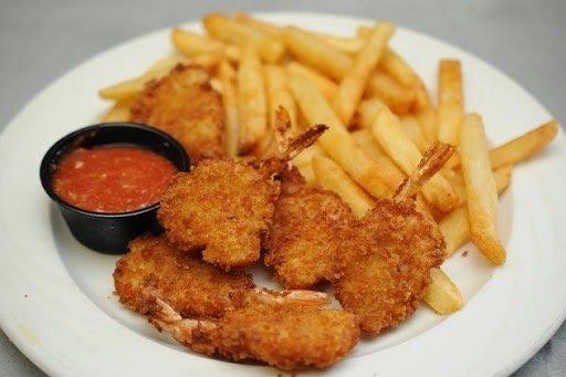 4pcs 4 Pieces Shrimp basket with Fries