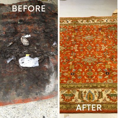 Quality Care Cleaning cleaned this rug after Hurricane Sandy.