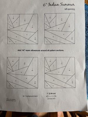 My paper piecing pattern