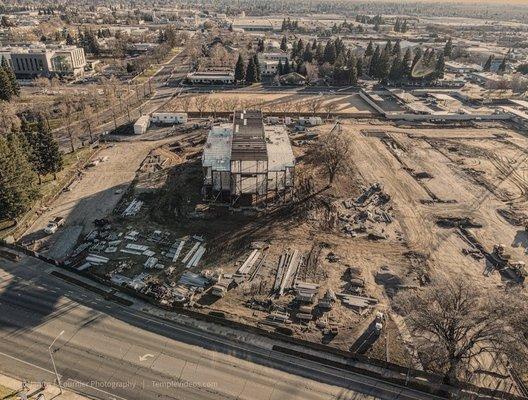 Feather River, California temple aerial view