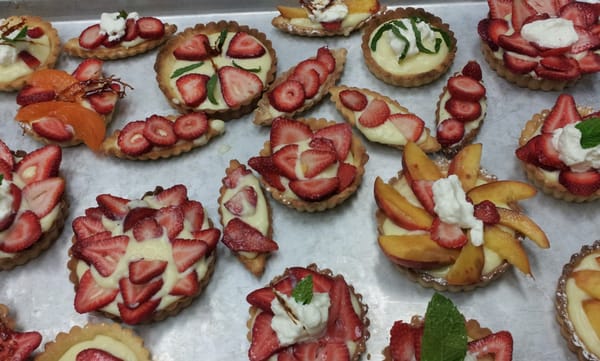 Fresh fruit tarts.