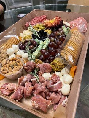 $65 charcuterie plate. Delicious! Great for your next gathering.