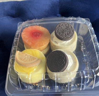 Lemon, Pineapple upside down and Oreo cookie cheesecakes...all sooo good!