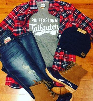 It's almost Football time!! We have everything u need to be a fashionista at the tailgate!