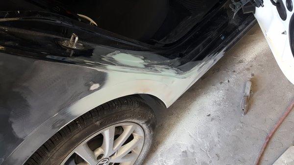 VolksWagen Jeta. Bondo fill