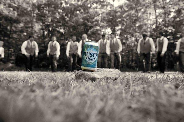 Thirsty groomsmen