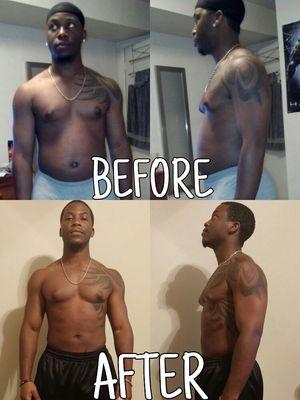 This client won a personal bet with a friend due to his transformation.