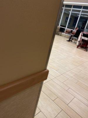 The only other person in the waiting room