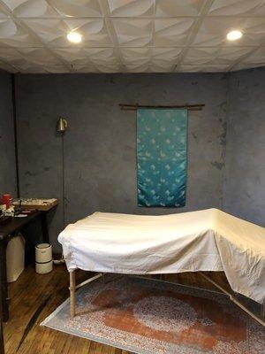 Our treatment room for acupuncture and massage.