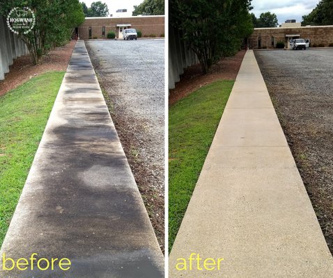 Pressure washing was a great idea it makes everything not only the concrete but the surroundings look more elegant