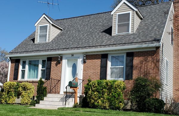 New CertainTeed Landmark Pro Shingles with a intake vent for proper ventilation and Our Exclusive K-Guard Gutters