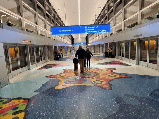 Sky Train to/from Sky Harbor Airport car rental center.