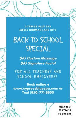 Back to School Special!