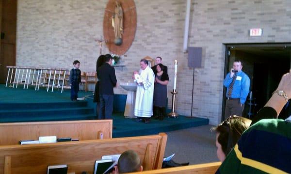 Lucas' baptism 2-19-12