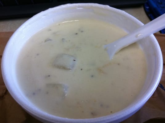 Luscious bowl of clam chowder