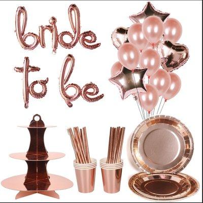 "Bride to Be" disposable party decorations. Available now in our online store!