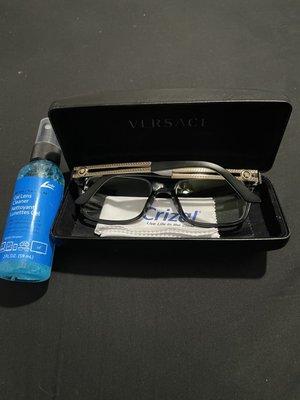 Versace and Gel Lens Cleaner