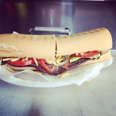 Pan con bistec