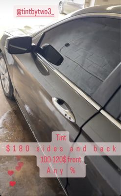 Tint available if needed give me a call !!