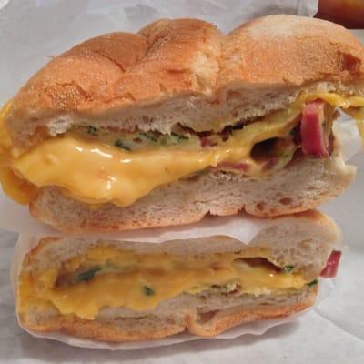 The infamous Portuguese breakfast sandwich