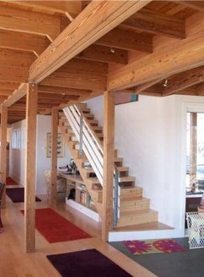 Reclaimed fir timbers in a private MA residence.