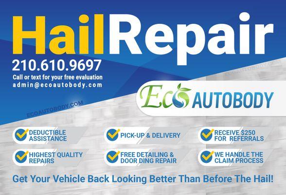 Auto Hail Repair San Antonio & Boerne Tx