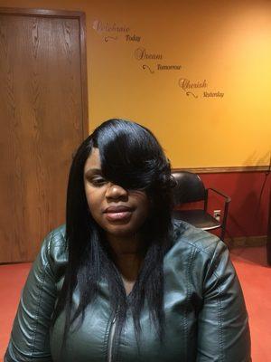 Full hair extension sew in with closure