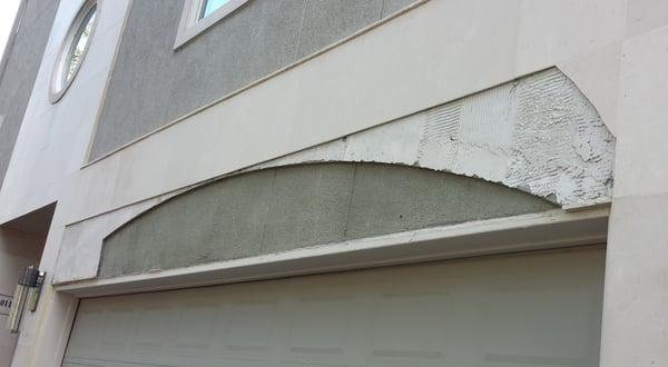 This is the section of the house where the tiles started falling.