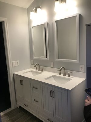 New double sink, new lighting.