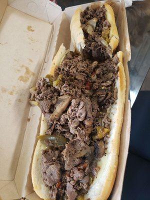 Philly cheesesteak substituting provolone. I typically order chicken cheesesteaks but this one takes the cake. Yum yum