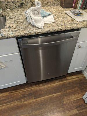 Brand new GE Dishwasher installed by Brian!