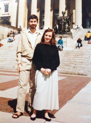 Dan and Rebecca at Columbia University in April of 1988