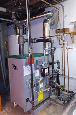 Steam boiler installation